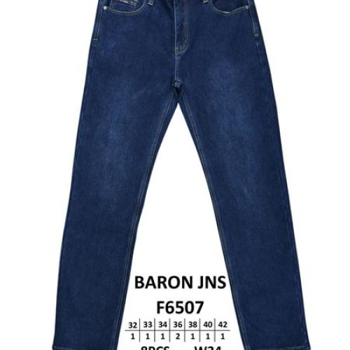 Джинсы Baron Jeans (32-42) F6507 blue (зима) Baron Jeans F6507 blue