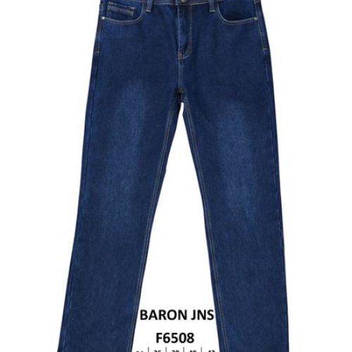 Джинсы Baron Jeans (34-42) F6508 blue (зима) Baron Jeans F6508 blue