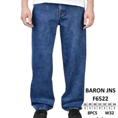 Джинсы Baron Jeans (28-34) F6522 blue (зима) Baron Jeans F6522 blue