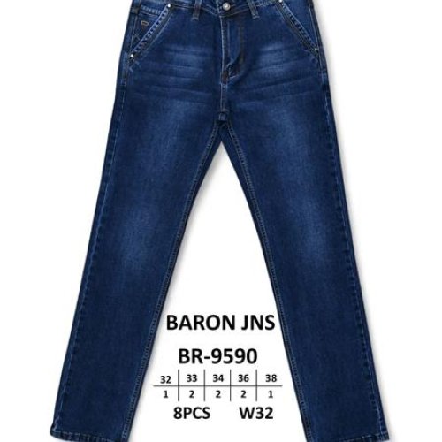 Джинсы Baron Jeans (32-38) BR9590 blue (деми) Baron Jeans BR9590 blue
