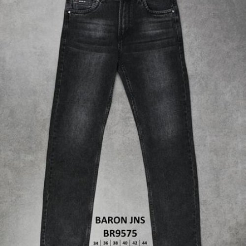 Джинсы Baron Jeans (34-44) 9575 black (деми) Baron Jeans 9575 black