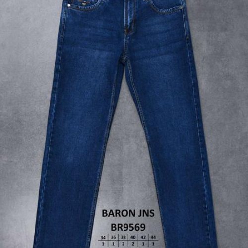 Джинсы Baron Jeans (34-44) BR9569 blue (деми) Baron Jeans BR9569 blue
