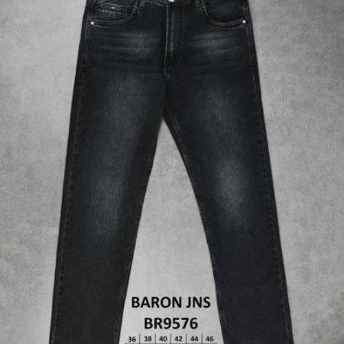 Джинсы Baron Jeans (36-46) BR9576 black (деми) Baron Jeans BR9576 black