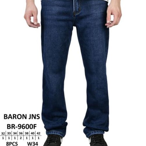 Джинсы Baron Jeans (32-42) BR9600F blue (зима) Baron Jeans BR9600F blue
