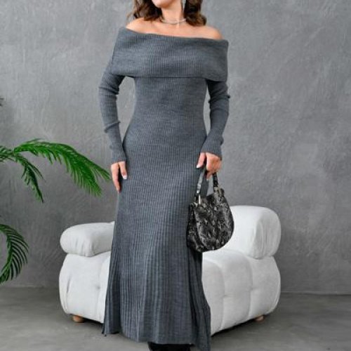 Платье Karon (42-46) 10793 grey (зима) Karon 10793 grey