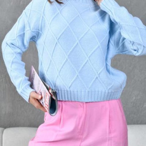 Свитер Karon (42-46) 8441 l.blue (зима) Karon 8441 l.blue