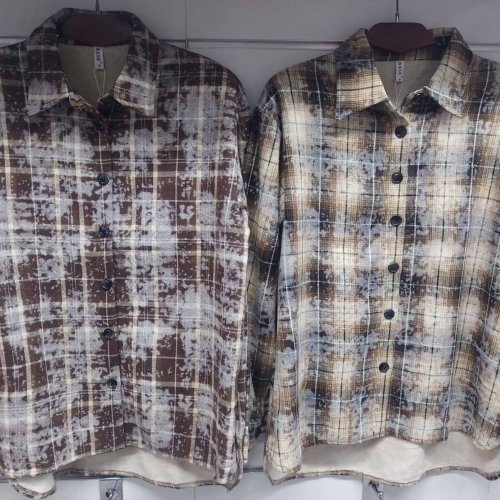 Рубашка BASE (M-2XL) 892 beige-grey (зима) BASE 892 beige-grey