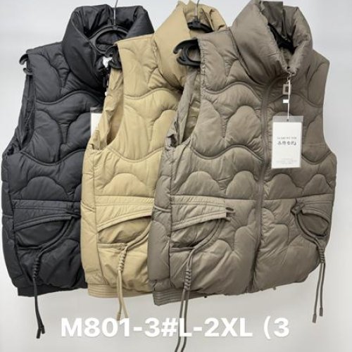 Жилетка Jacket (L-2XL) M801 beige (деми) Jacket M801 beige