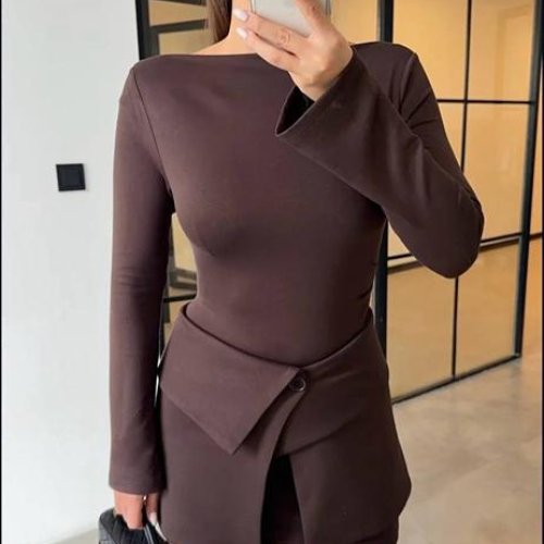 Платье Safina (42-48) 758 brown (деми) Safina 758 brown