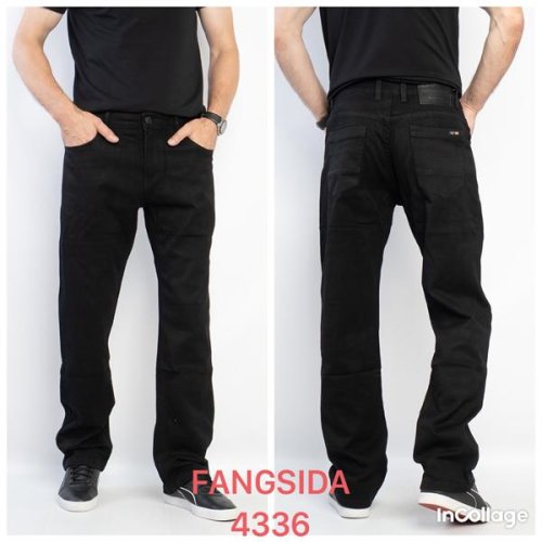 Джинсы Fangsida (32-42) 4336 black (деми) Fangsida 4336 black