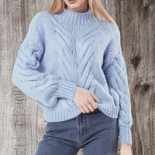 Свитер Lora (42-48) LR986 l.blue (зима) Lora LR986 l.blue