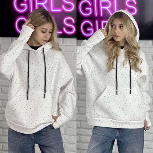 Худи Karolina (32-42) KR343 white (зима) Karolina KR343 white