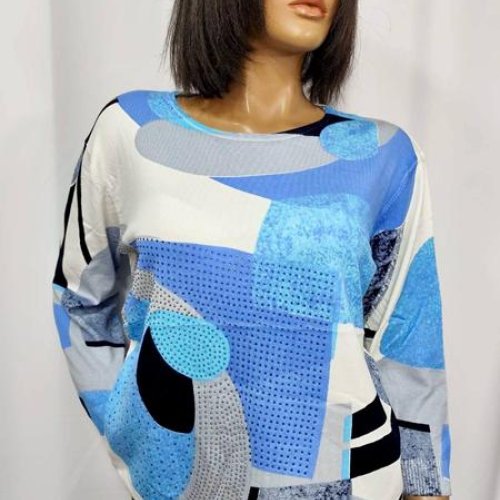 Свитер LIDA (3XL-4XL) 7624 blue (деми) LIDA 7624 blue