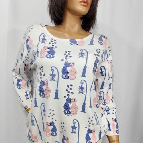 Свитер LIDA (3XL-4XL) 7620 white (деми) LIDA 7620 white