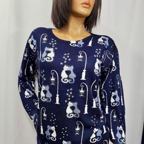 Свитер LIDA (3XL-4XL) 7620 navy (деми) LIDA 7620 navy