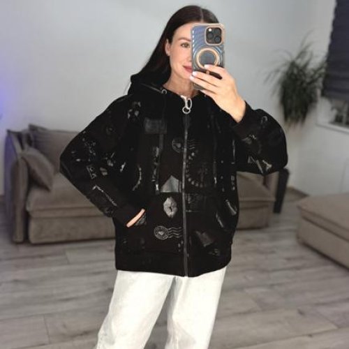 Кофта спорт S.Style (42-48) 602-2 black (зима) S.Style 602-2 black