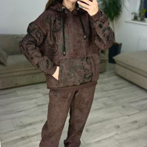 Костюм спорт S.Style (42-48) 607 brown (зима) S.Style 607 brown