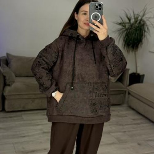 Худи S.Style (42-48) 615 brown (зима) S.Style 615 brown