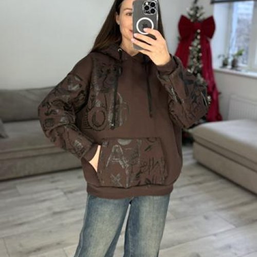 Худи S.Style (one size) 619 brown (зима) S.Style 619 brown