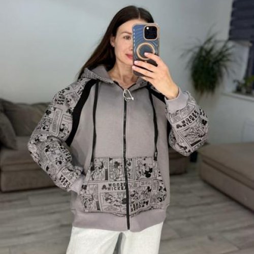 Кофта спорт S.Style (42-48) 621-1 grey (зима) S.Style 621-1 grey