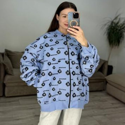 Кофта спорт S.Style (one size) 634 l.blue (зима) S.Style 634 l.blue