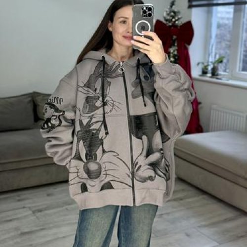 Кофта спорт S.Style (one size) 645 grey (зима) S.Style 645 grey