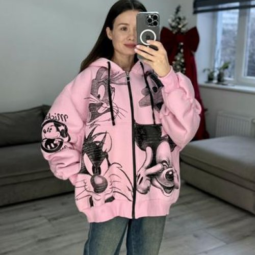 Кофта спорт S.Style (one size) 645 pink (зима) S.Style 645 pink