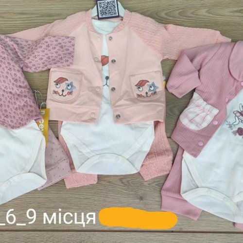 Костюм Emir kids (0.3-0.9) 855 pink лист (деми) Emir kids 855 pink лист