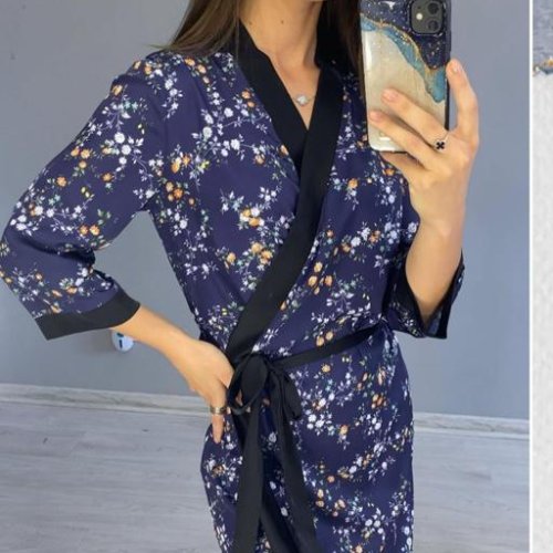 Халат Gull (42-48) 62-1 navy (деми) Gull 62-1 navy