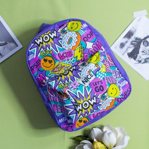 Рюкзак Luna-bag (27*23*11) 8826 purple-l.blue (деми) Luna-bag 8826 purple-l.blue