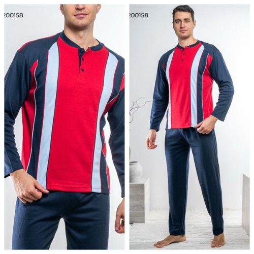 Пижама Vehuiah (2XL-4XL) 200158 navy (зима) Vehuiah 200158 navy