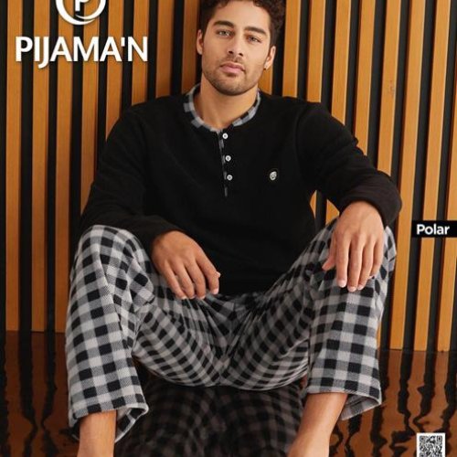 Пижама Vehuiah (M-2XL) 6100-16 black (деми) Vehuiah 6100-16 black