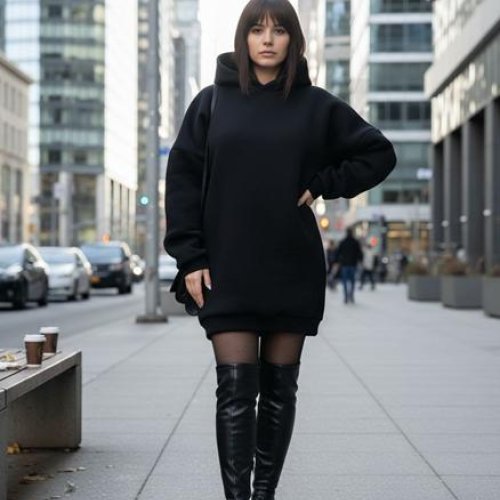 Худи Mary Brand (46-50) 454 black (зима) Mary Brand 454 black