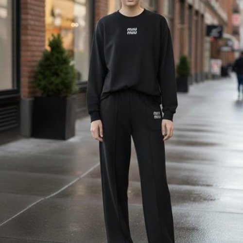 Штаны спорт Newe (M-XL) NW837 black (деми) Newe NW837 black