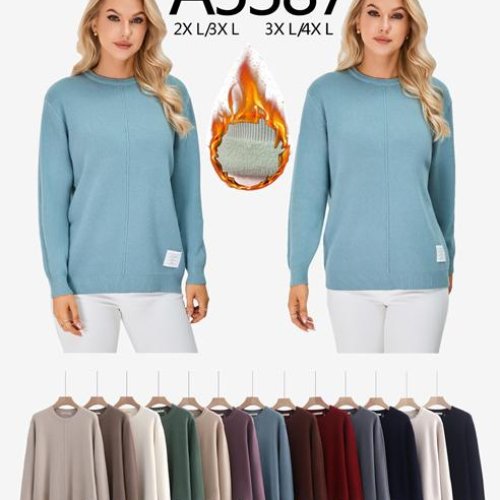 Свитер Anne-Kiss me (2XL-4XL) A5387 mix (зима) Anne-Kiss me A5387 mix