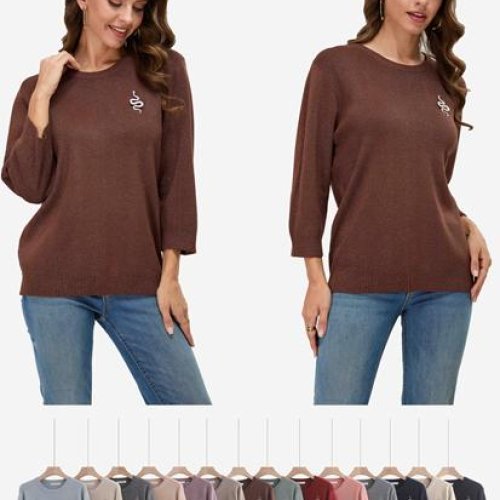 Свитер Anne-Kiss me (XL-3XL) A5581 mix (деми) Anne-Kiss me A5581 mix