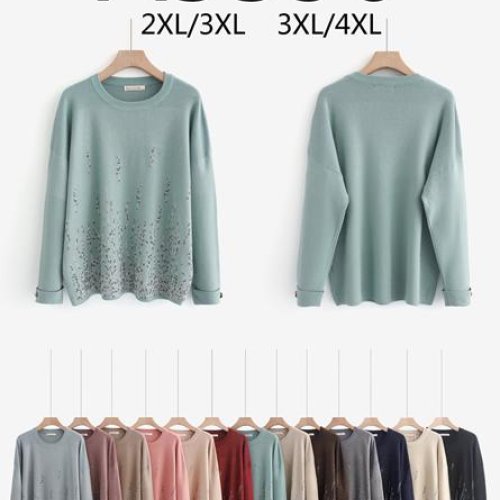 Свитер Anne-Kiss me (2XL-4XL) A5590 mix (деми) Anne-Kiss me A5590 mix