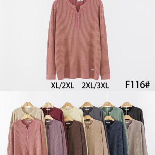 Свитер Anne-Kiss me (XL-3XL) F116 mix (деми) Anne-Kiss me F116 mix