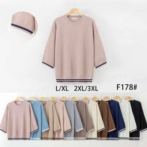 Свитер Anne-Kiss me (L-3XL) F178 mix (деми) Anne-Kiss me F178 mix