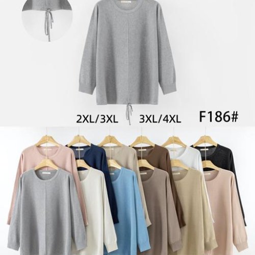 Свитер Anne-Kiss me (2XL-4XL) F186 mix (деми) Anne-Kiss me F186 mix