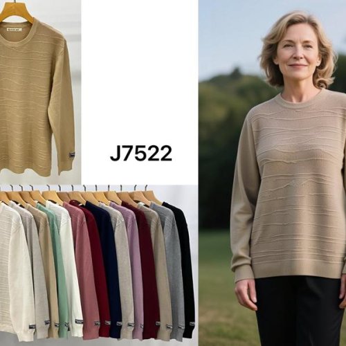 Свитер Anne-Kiss me (L-2XL) J7522 mix (деми) Anne-Kiss me J7522 mix