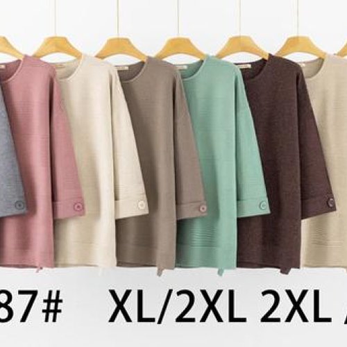 Свитер Anne-Kiss me (XL-3XL) Q2187 mix (деми) Anne-Kiss me Q2187 mix