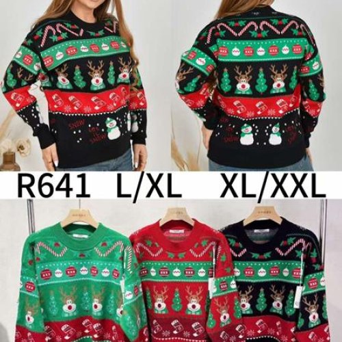 Свитер Anne-Kiss me (L-2XL) R641 mix (зима) Anne-Kiss me R641 mix