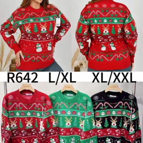 Свитер Anne-Kiss me (L-2XL) R642 mix (зима) Anne-Kiss me R642 mix