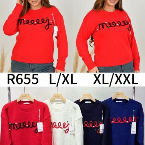 Свитер Anne-Kiss me (L-2XL) R655 mix (зима) Anne-Kiss me R655 mix