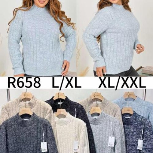 Свитер Anne-Kiss me (L-2XL) R658 mix (зима) Anne-Kiss me R658 mix