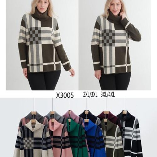 Свитер Anne-Kiss me (2XL-4XL) X3005 mix (зима) Anne-Kiss me X3005 mix