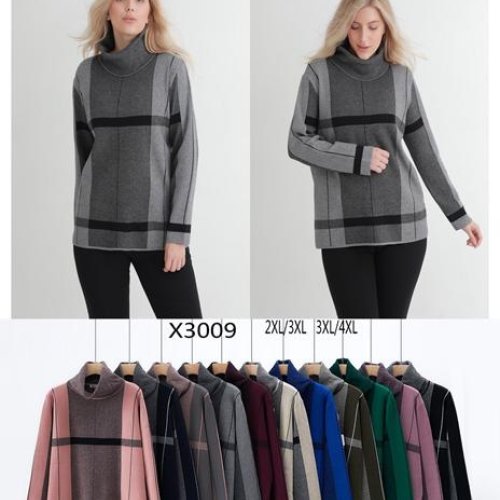 Свитер Anne-Kiss me (2XL-4XL) X3009 mix (зима) Anne-Kiss me X3009 mix