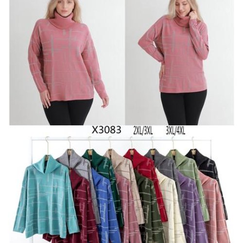 Свитер Anne-Kiss me (2XL-4XL) X3083 mix (зима) Anne-Kiss me X3083 mix