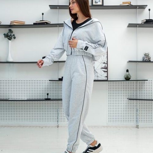 Костюм спорт AZNA (XS-S) Т6 l.grey (деми) AZNA Т6 l.grey